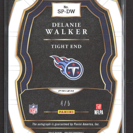 2018 Panini Select Prizm Delanie Walker #SP-DW Green Checkerboard 4/5 Auto
