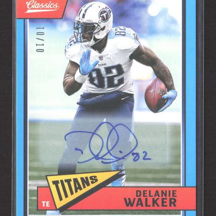 2018 Panini Classics Delanie Walker #97 Blue 10/10 Auto
