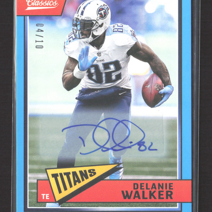 2018 Panini Classics Delanie Walker #97 Blue 04/10 Auto