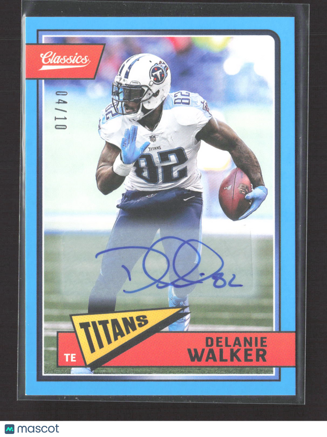 2018 Panini Classics Delanie Walker #97 Blue 04/10 Auto