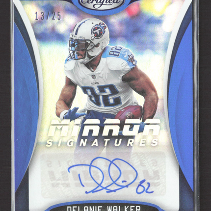2018 Panini Certified Mirror Signatures Delanie Walker #MS-DK Blue 13/25 Auto
