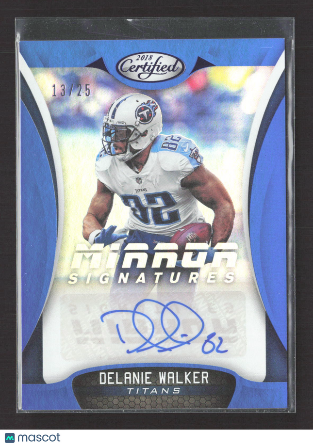 2018 Panini Certified Mirror Signatures Delanie Walker #MS-DK Blue 13/25 Auto