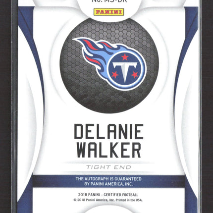 2018 Panini Certified Mirror Signatures Delanie Walker #MS-DK Blue 13/25 Auto