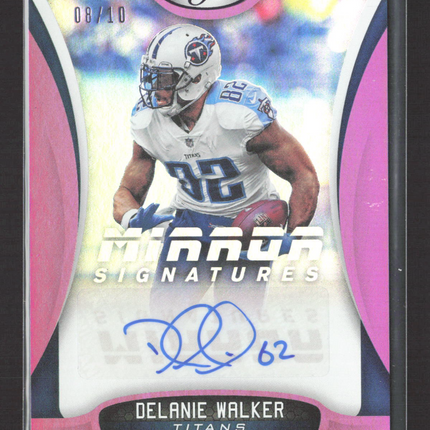 2018 Panini Certified Mirror Signatures Delanie Walker #MS-DW Pink 08/10 Auto