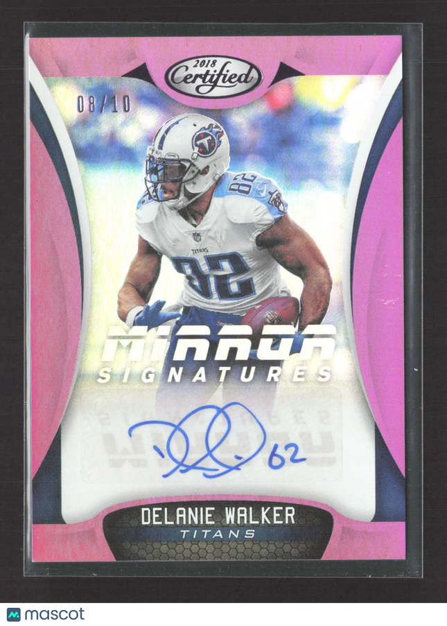 2018 Panini Certified Mirror Signatures Delanie Walker #MS-DW Pink 08/10 Auto
