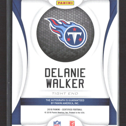 2018 Panini Certified Mirror Signatures Delanie Walker #MS-DW Pink 08/10 Auto