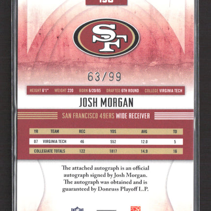 2008 Playoff Absolute Memorabilia Josh Morgan #198 Auto