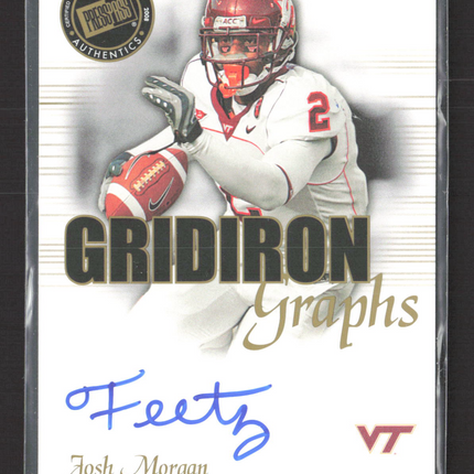 2008 Press Pass Gridiron Graphs Josh Morgan #GG-JM Auto