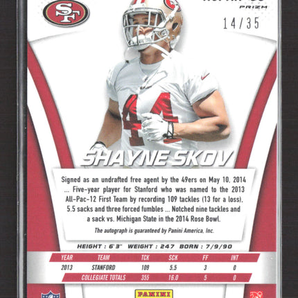 2014 Panini Prizm Shayne Skov #AR-SS RC 14/35 Auto