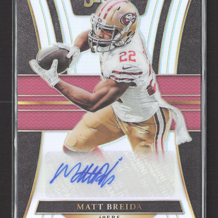 2018 Panini Select Prizm Matt Breida #RS-MB 008/199 Auto