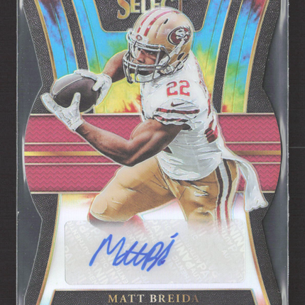 2018 Panini Select Prizm Matt Breida #RS-MB Tie-Dye 09 / 25 Auto