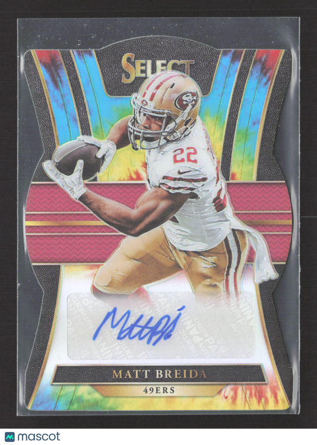 2018 Panini Select Prizm Matt Breida #RS-MB Tie-Dye 09 / 25 Auto