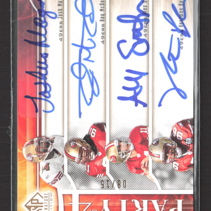 2009 Quad Auto Alex Smith SP Signature 08/15 Party Of 4