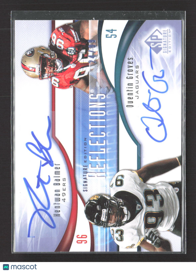 2009 Upper Deck SP Signature Kentwan Balmer Quentin Groves #R-BG Auto
