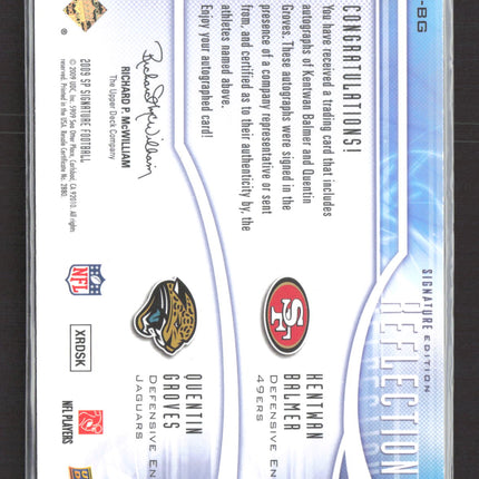 2009 Upper Deck SP Signature Kentwan Balmer Quentin Groves #R-BG Auto