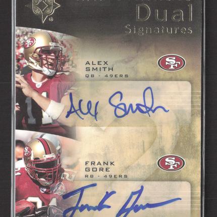 2007 Upper Deck Ultimate Collection Dual Frank Gore Alex Smith #DS-SG 07/35 Auto