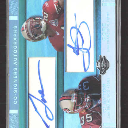 2007 Topps Co-Signers Frank Gore Thomas Clayton #CSA-GC 02/10 Auto