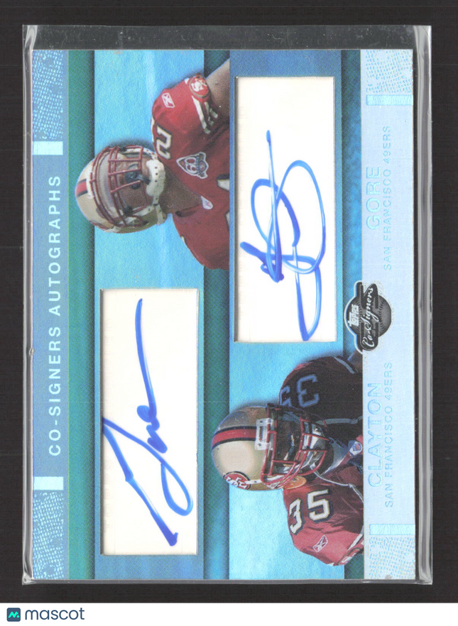 2007 Topps Co-Signers Frank Gore Thomas Clayton #CSA-GC 02/10 Auto
