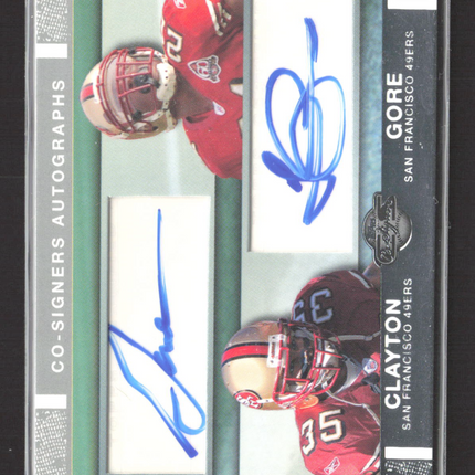 2007 Topps Co-Signers Frank Gore Thomas Clayton #CSA-GC Auto
