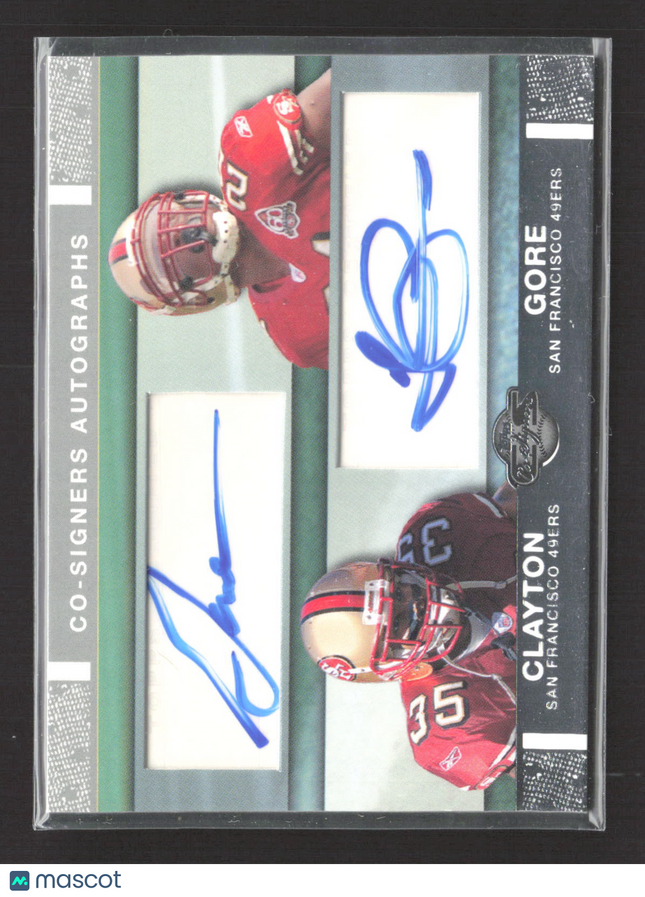 2007 Topps Co-Signers Frank Gore Thomas Clayton #CSA-GC Auto
