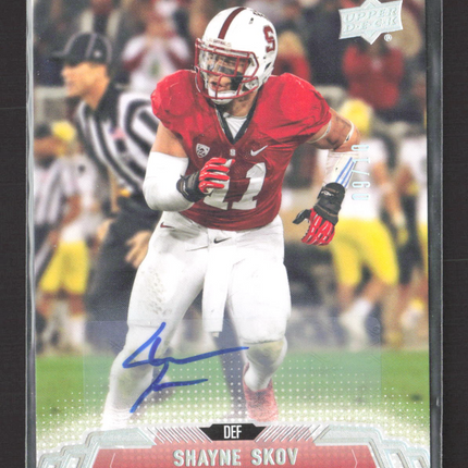 2014 Upper Deck Football Estrella Novato Shayne Skov #99 Auto