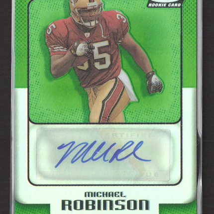 2005 Topps Finest Michael Robinson #178 Green Refractor Auto /199