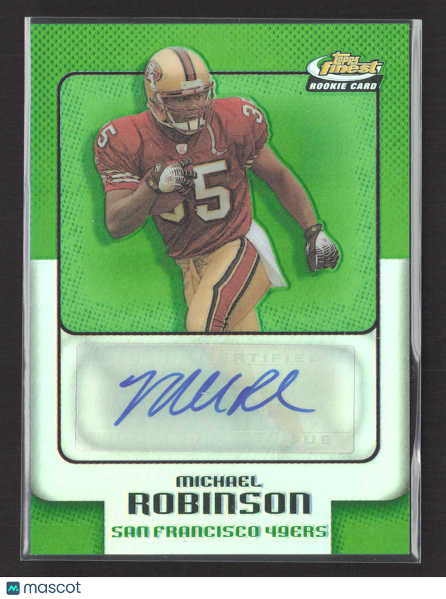 2005 Topps Finest Michael Robinson #178 Green Refractor Auto /199