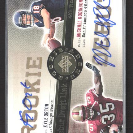 2006 Upper Deck Rookie Debut Draft Link Kyle Orton Michael Robinson #DDL-30 Auto