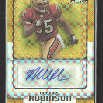 2006 Topps Finest Michael Robinson #178 X-Fractor Auto /10 Gold