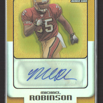 2006 Topps Finest Michael Robinson #178 Refractor Auto Gold /49