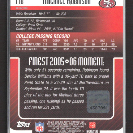 2006 Topps Finest Michael Robinson #178 X-Fractor Auto /150