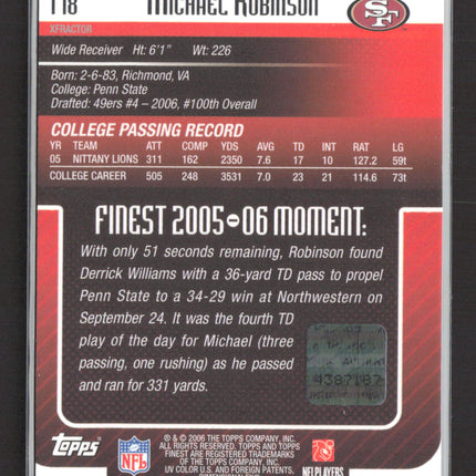 2006 Topps Finest Michael Robinson #178 X-Fractor Auto /150
