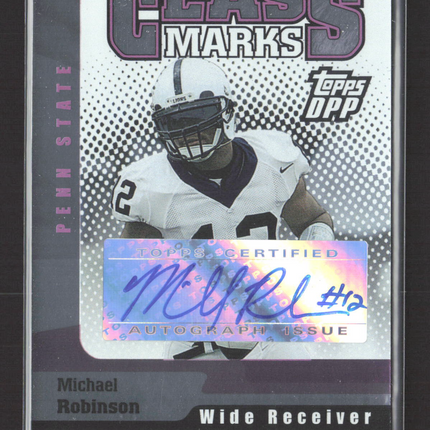 2006 Topps Draft Picks & Prospects Class Marks Michael Robinson #CM-MR 29/50 Auto