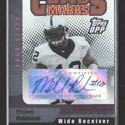2006 Topps Draft Picks & Prospects Class Marks Michael Robinson #CM-MR 04/10 Auto