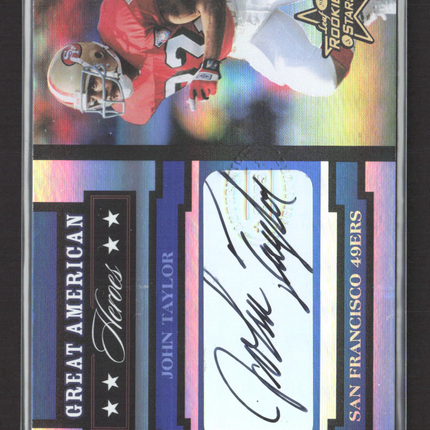 2005 Leaf Rookies & Stars Great American Heroes John Taylor #GAH-16 57/75 Auto