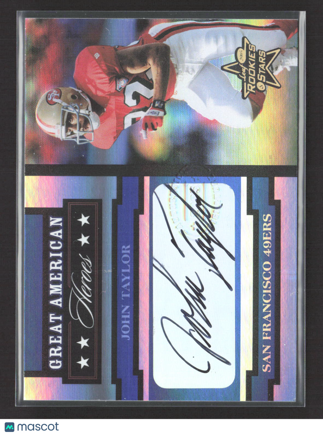 2005 Leaf Rookies & Stars Great American Heroes John Taylor #GAH-16 57/75 Auto