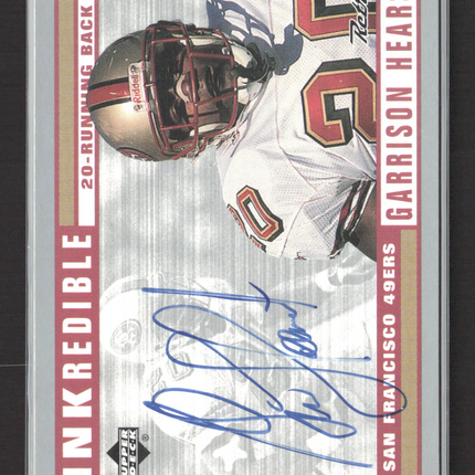 1999 Upper Deck Retro Inkredible Garrison Hearst #GH Auto