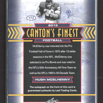 2013 Leaf Canton's Finest Hugh McElhenny #CF-HM1 07/10 Auto
