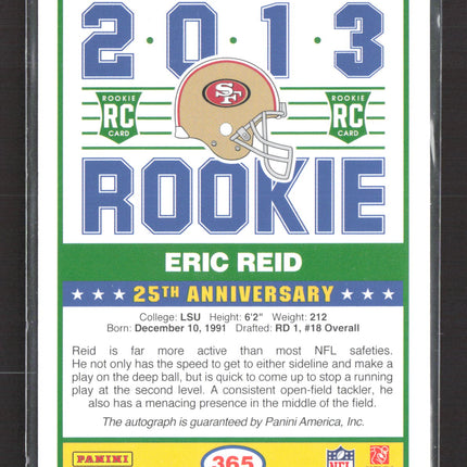 2013 Score Eric Reid #365 Green RC Auto