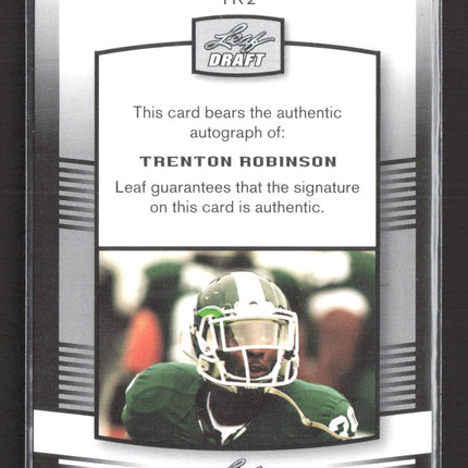 2012 Leaf Draft Trenton Robinson #TR2 Auto