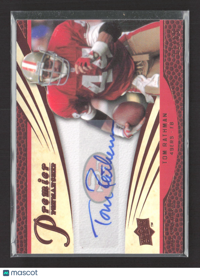 2008 Upper Deck Premier Penmanship Tom Rathman #PP47 Auto /65