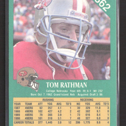 1991 Fleer Tom Rathman #362 Auto IP