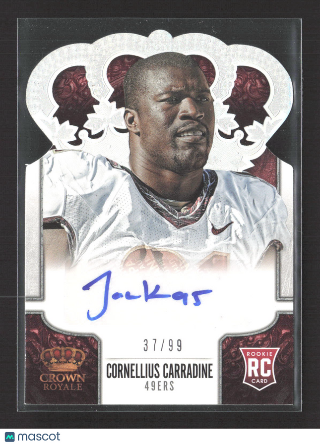 2014 Panini Crown Royale Cornellius Carradine #123 37/99 RC Auto