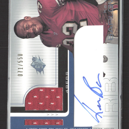 2001 Upper Deck SPx Kevan Barlow #106 Authentic Autograph 071/550 Jersey Auto