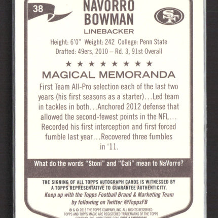 2010 Topps Magic NaVorro Bowman #38 Auto