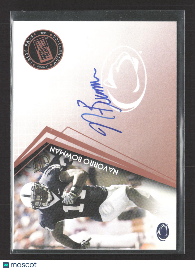 2010 Press Pass Signings NaVorro Bowman #PPS-NB Auto