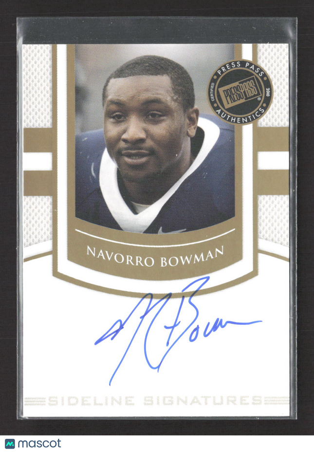 2010 Press Pass Sideline Signatures NaVorro Bowman #SS-NB  Auto