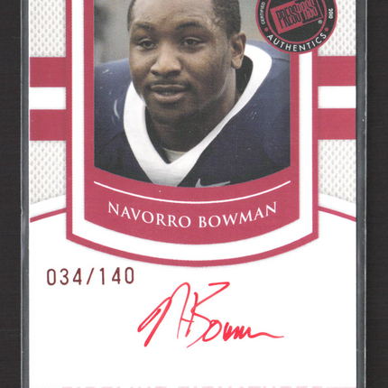 2010 Press Pass Signatures NaVorro Bowman #SS-NB 034/140 Auto Red Ink Rare Color