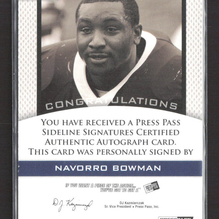 2010 Press Pass Signatures NaVorro Bowman #SS-NB 034/140 Auto Red Ink Rare Color