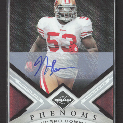 2010 Panini Limited Monikers Phenoms NaVorro Bowman #187 Auto /199